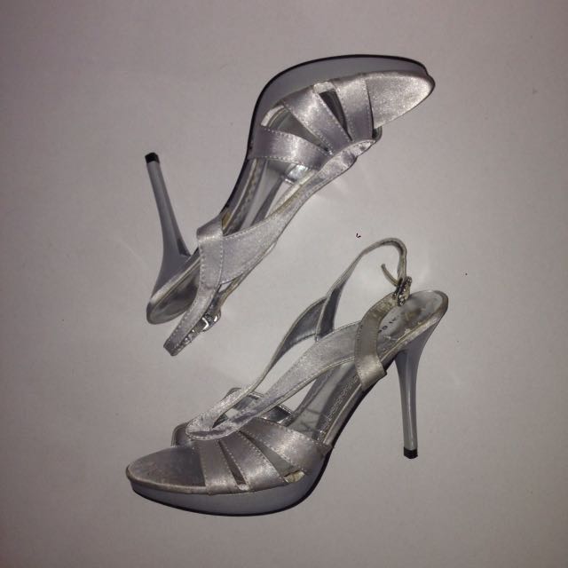 Gibi Collection Silver Stilettos, Women's Fashion, Footwear, Heels on ...