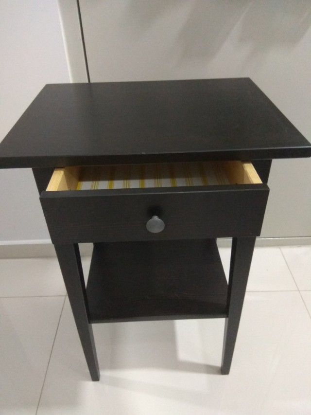 Hemnes Nightstand Black Brown