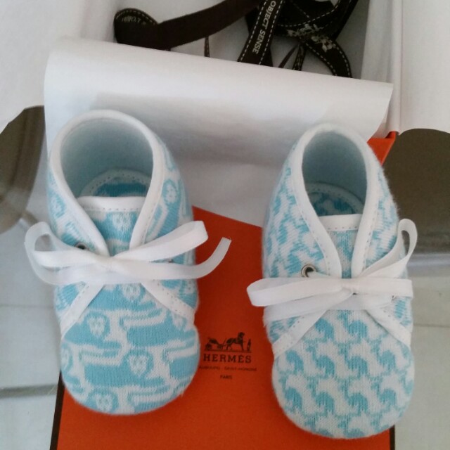 teal baby shoes