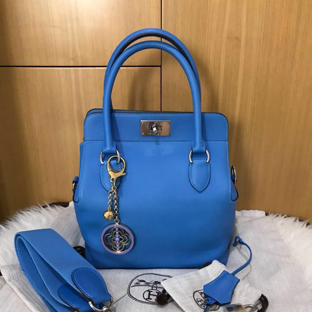 Hermes Kelly Blue Paradise Swift with Palladium