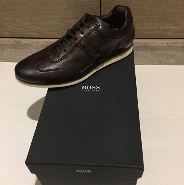 hugo boss trainers leather