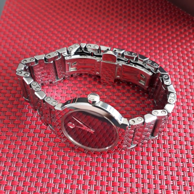Red face movado watch new arrivals