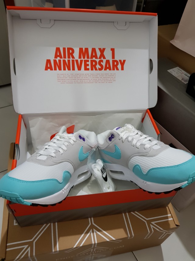 nike air max 1 anniversary aqua