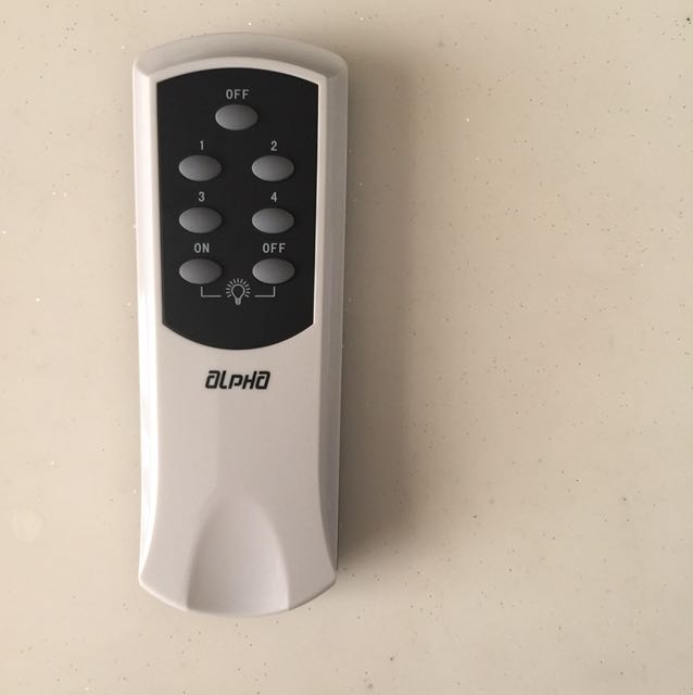 Original Alpha Fan remote control, TV & Home Appliances, TV & Entertainment, TV Parts