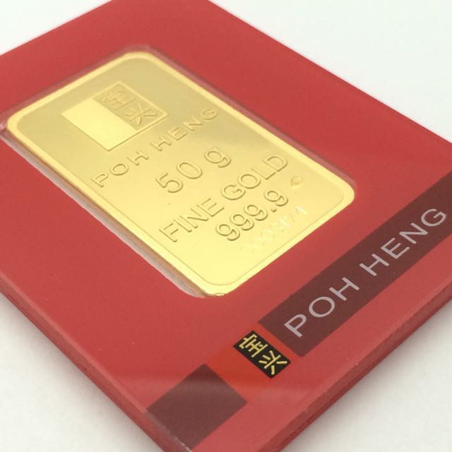 Poh Heng 50g Gold Bar Luxury Accessories On Carousell