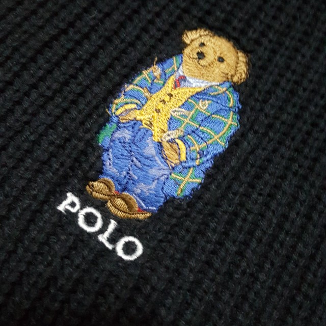 polo ralph lauren 黑色小熊围巾