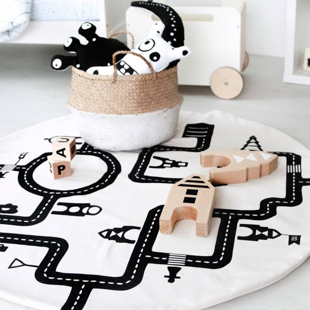 Stock Ooh Noo Little Village Cars Tracks Padded Carpet Baby