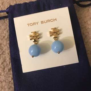 Tory burch 耳環 藍珠珠 特價