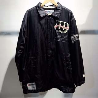 Fresh Loots / 美國 Wilson 古著 黑色鋪毛 教練外套 Vintage