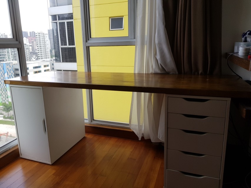 Blessing Ikea Solid Wood Countertop And Side Cabinet Furniture
