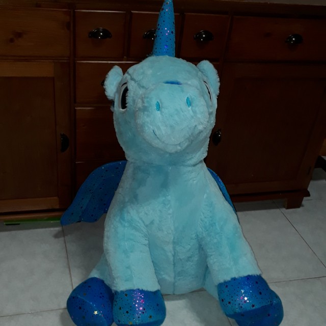 blue unicorn soft toy
