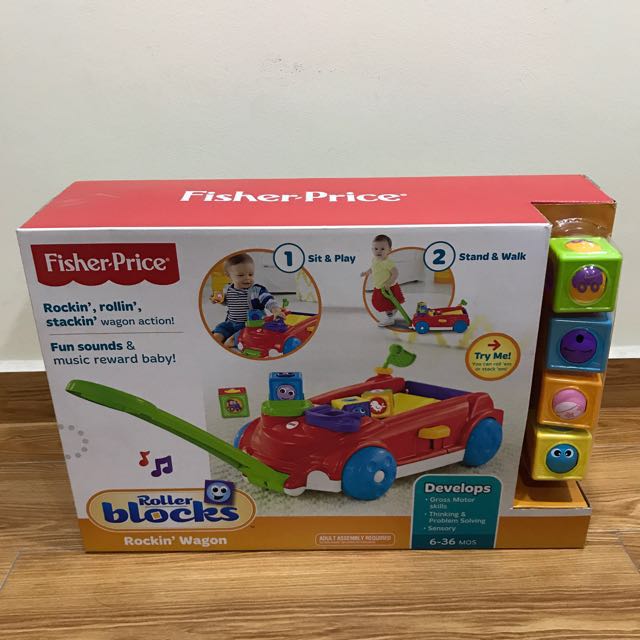 fisher price roller blocks wagon