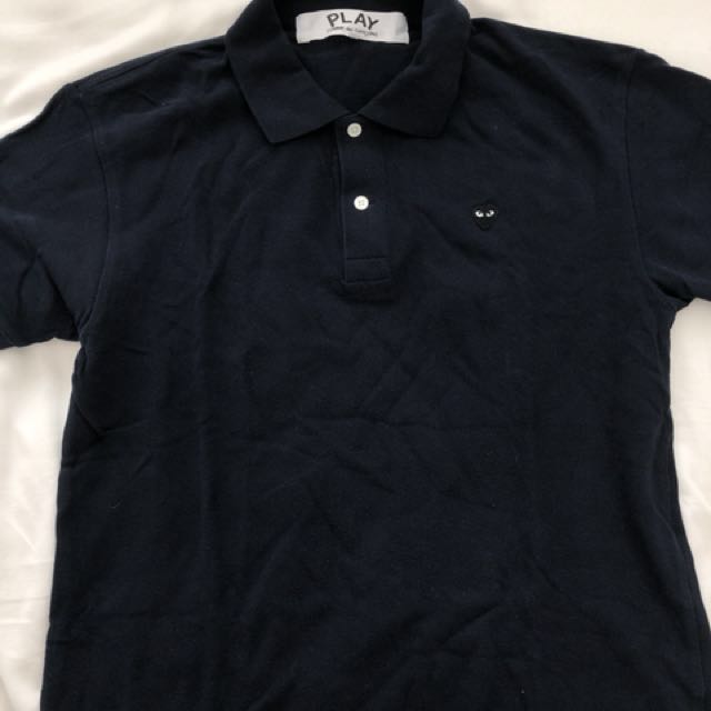 cdg polo shirt black