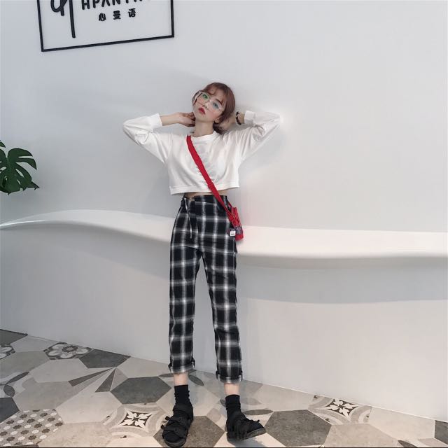 checkered plaid pants