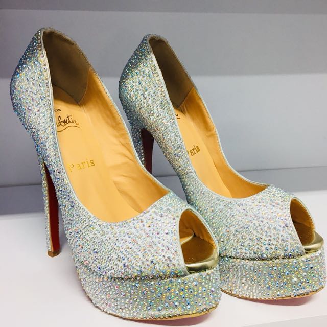Christian louboutin swarovski crystal heels price sale