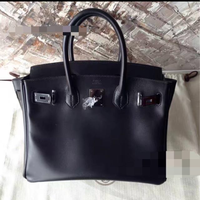 Hermes Birkin 30 so black, Women's Fashion, Bags & Wallets, Cross