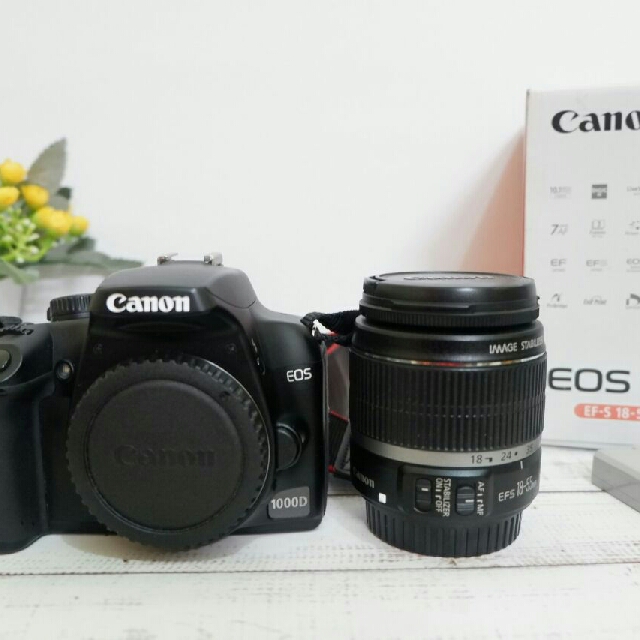kamera dslr canon eos 1000d plus lensa kit 18 55mm fullset murah