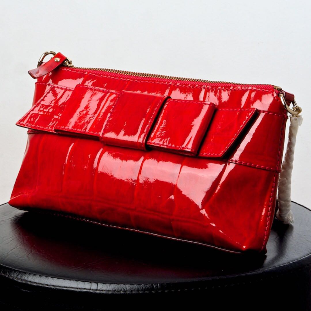 Kate spade red purse with bow sales