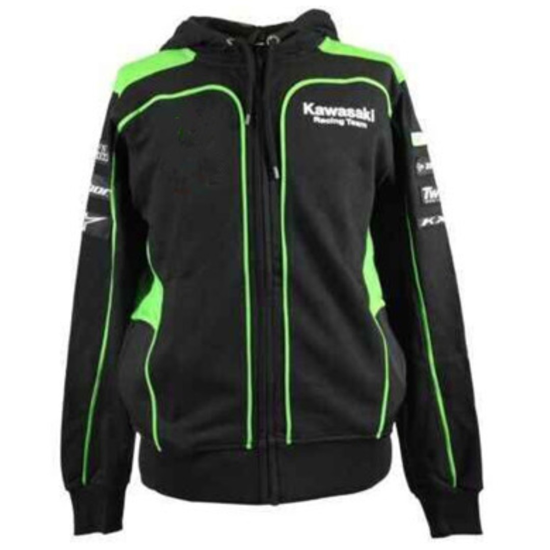 Kawasaki racing/leisure Sweater Hoodie jacket, Motorcycles, Motorcycle ...