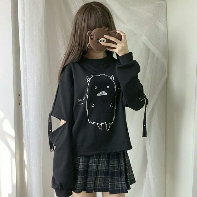 Cute black hoodies women's clearance