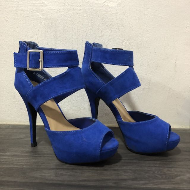 new look blue shoes