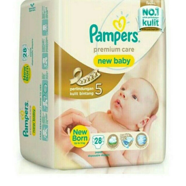Pampers premium new born 28, Bayi & Anak, Lainnya di Carousell