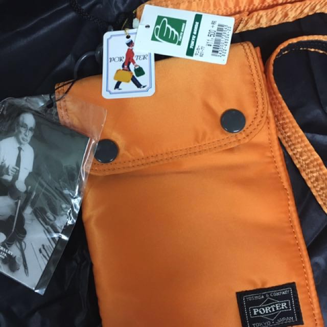 Porter 旅行歪咩袋travel Case Orange 80周年絶全新未剪牌 名牌 袋 銀包 Carousell