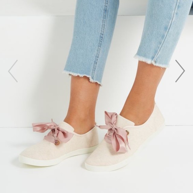 Rubi Indy Bow Plimsolls Pink Shoes Women s Fashion Footwear Flats on Carousell