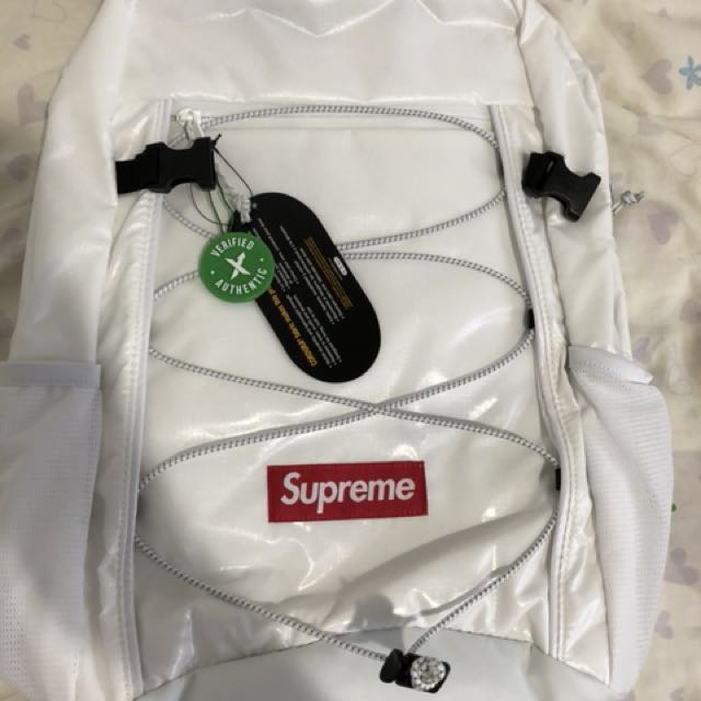 Supreme FW17 Backpack White, Men's Fashion, Bags, Backpacks on Carousell