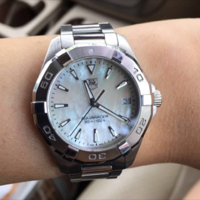 tag heuer aquaracer mother of pearl