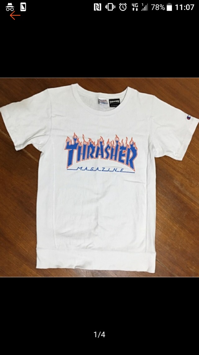 thrasher x champion t shirt