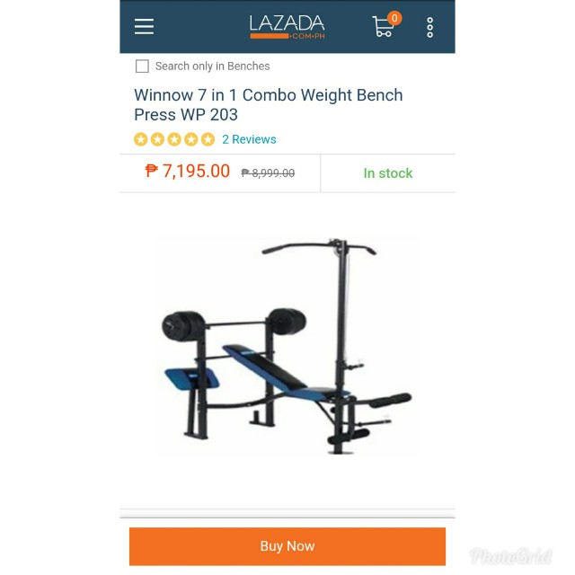 Winnow 7in1 Bench Press Gym Equipment On Carousell
