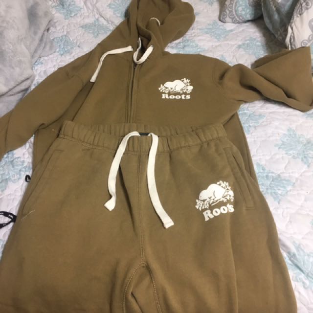 Xs Mens Roots Tan Tracksuit Men s Fashion Clothes on Carousell