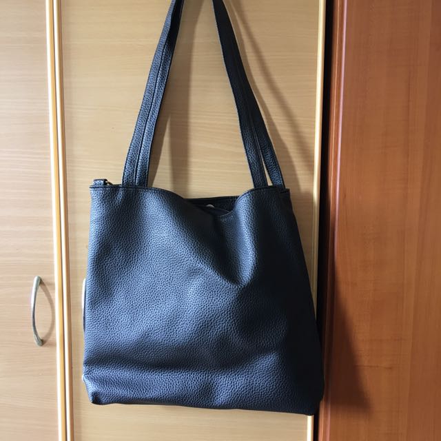 korean leather tote bag