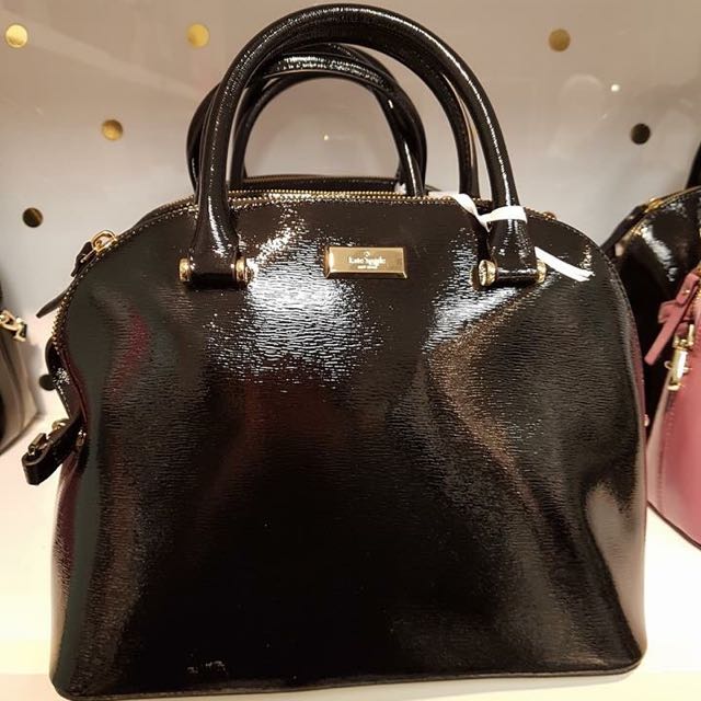 Authentic Kate Spade WKRU4701 Black Bixby Place Carli Leather