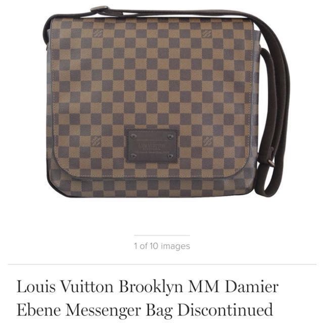 LOUIS VUITTON Damier Ebene Brooklyn MM Crossbody Bag E4094