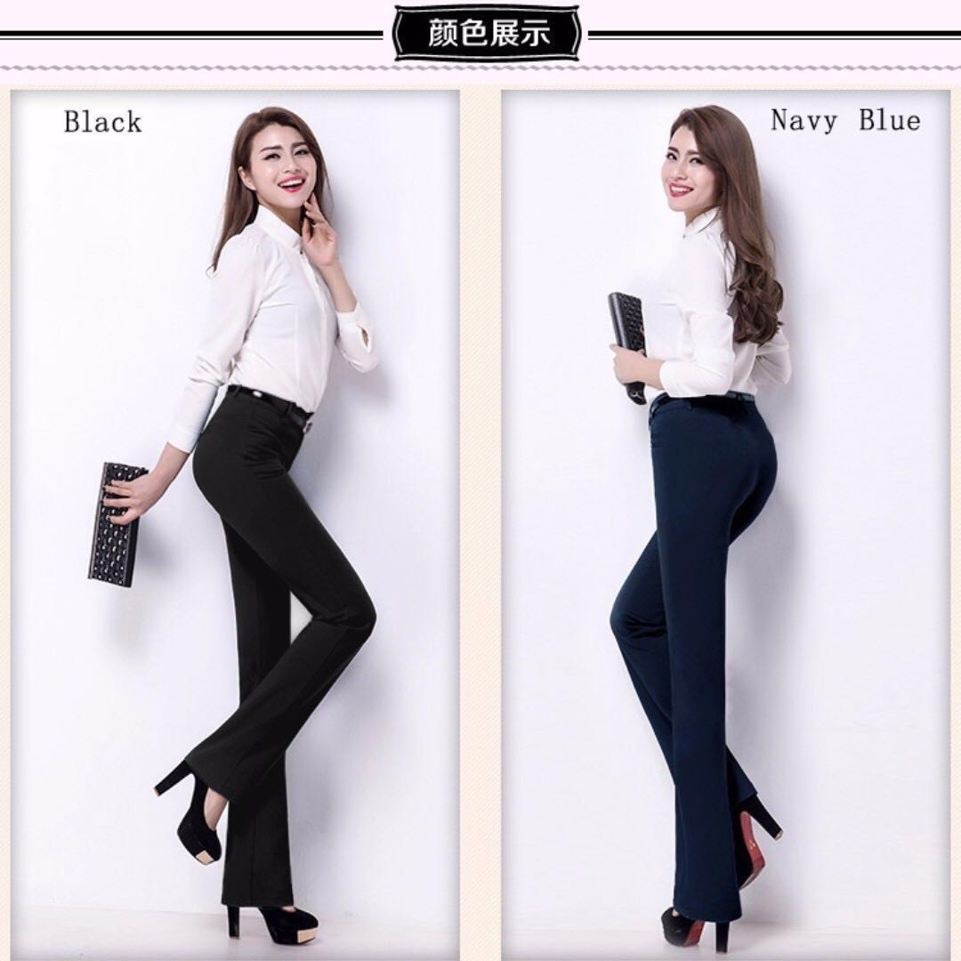 Autumn Slim Fit Women High Waist Suit Pant Ladies Straight