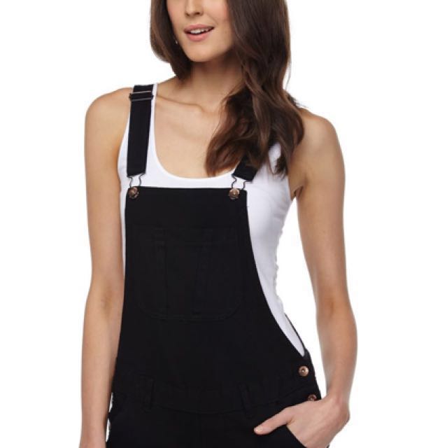 black shortalls womens