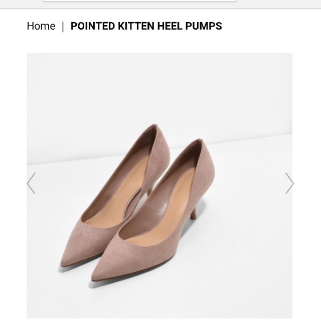 pink kitten heel pumps