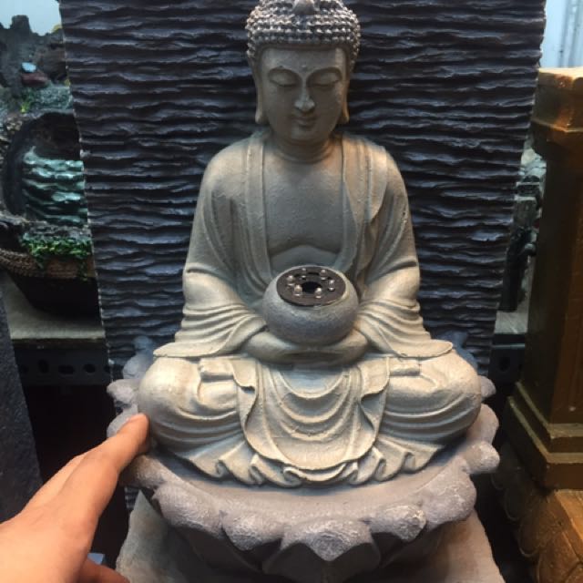 Fs138 18 Inches Tall Buddha Water Fountain On Carousell