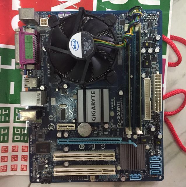 Gigabyte Ga G31m Es2l Mobo 4gb Ddr2 Gt 2 Free 80mm Fan Electronics Computer Parts Accessories On Carousell