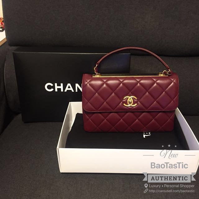 Chanel trendy cc burgundy 2025