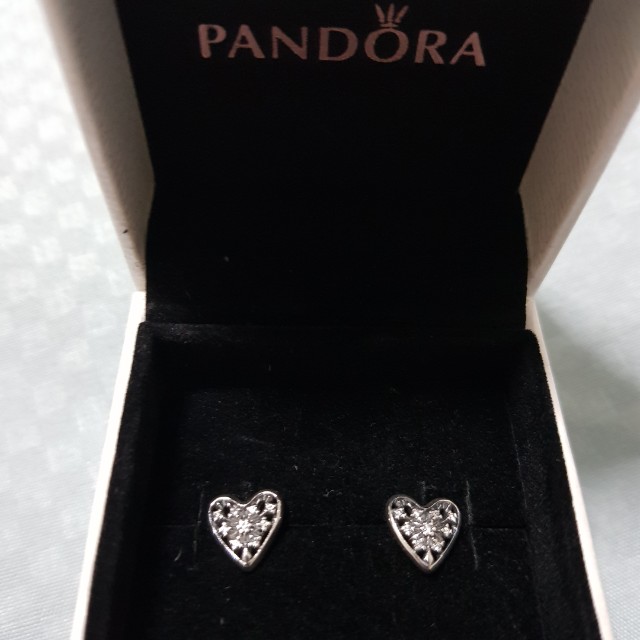 Pandora winter heart earrings sales