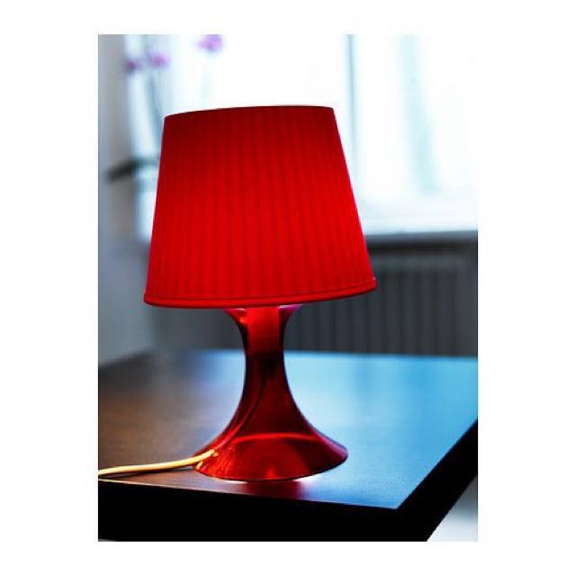 Preloved Ikea Lampan Table Lamp Red Home Furniture Décor Preloved Ikea Lampan Table Lamp Red Home Furniture Décor On Carou