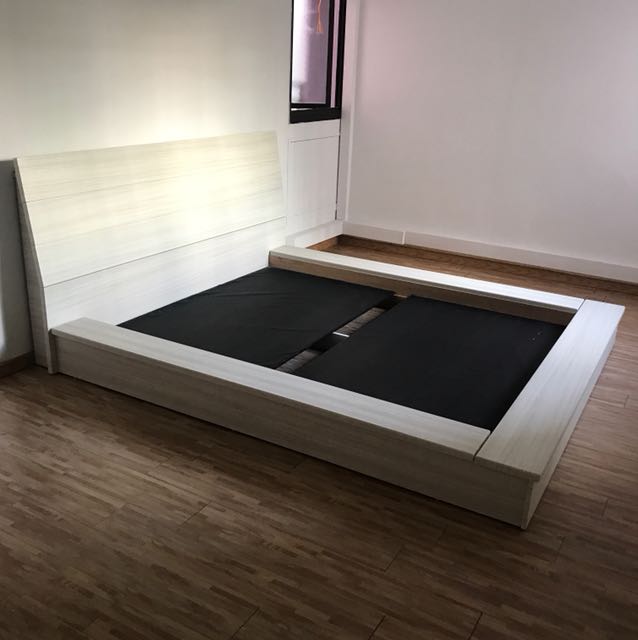 Queen White Teak Wood Bedframe Furniture Beds Queen White Teak Wood Bedframe Furniture Beds Mattresses On Carou