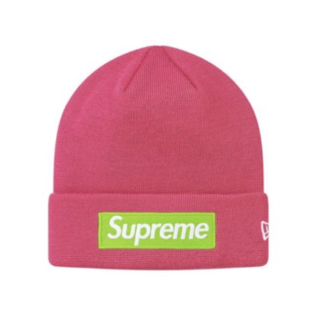 supreme new era box logo beanie grey