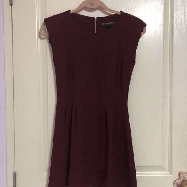 Topshop maroon dress cheap