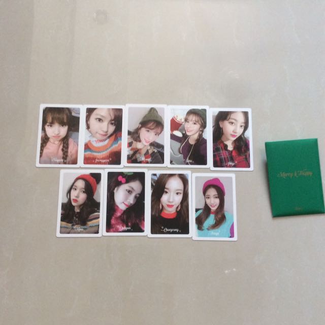 TWICE Merry & Happy Heart Shaker PhotoCard Full SET Official K-POP 