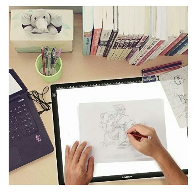 HUION A3 Super Bright LED Tracing Light Box Light Pad with Adjustable Brightness Function