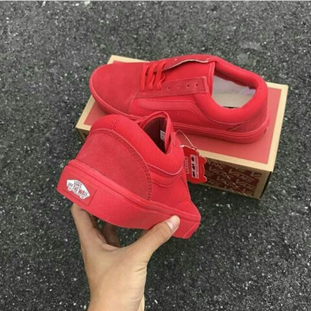 All red old school vans store